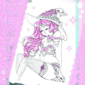 Ink marker lingerie witch